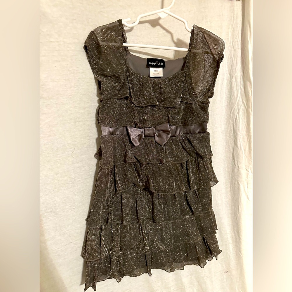 Paper Doll girls size 5 silver dress